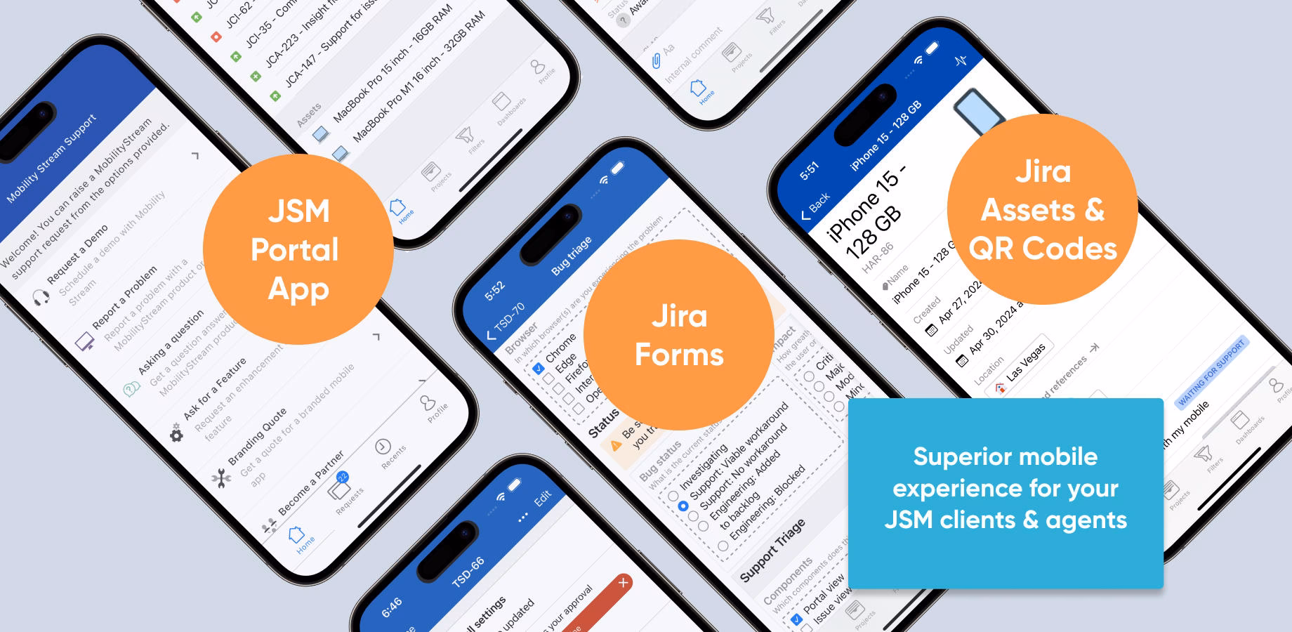 What are the features of Jira mobile application?