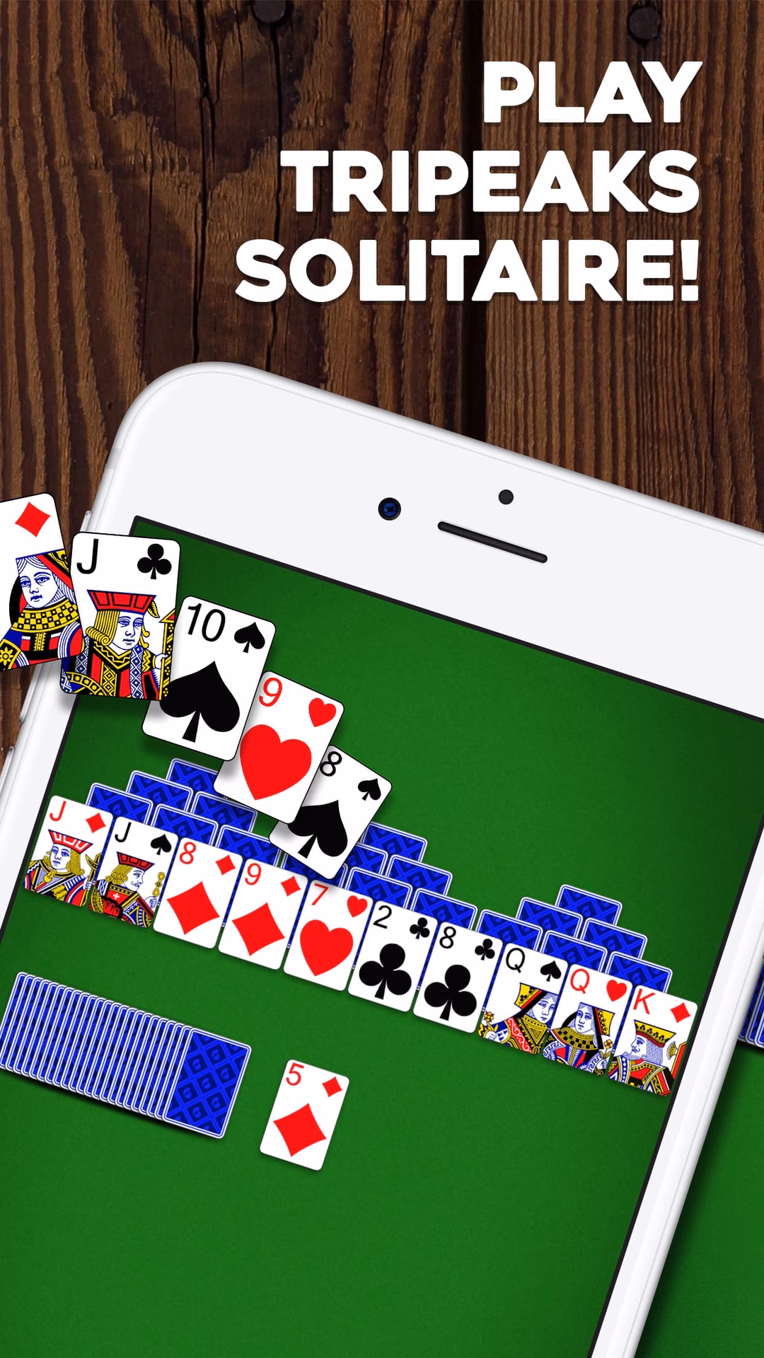 How many cards are in a TriPeaks solitaire layout?