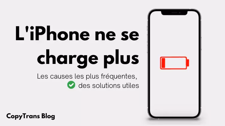 Pourquoi mon iPhone ne charge pas avec l'autre chargeur ?
