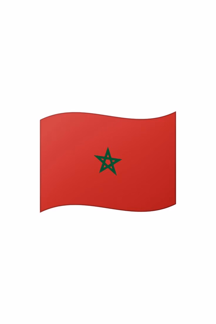 What is the Moroccan flag emoji?