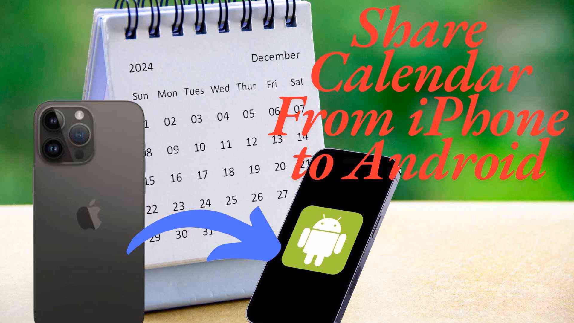 How to transfer calendar events from iPhone to Android phone?