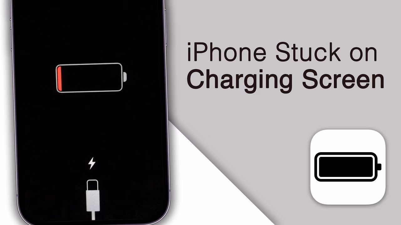How to fix iPhone charging screen stuck?