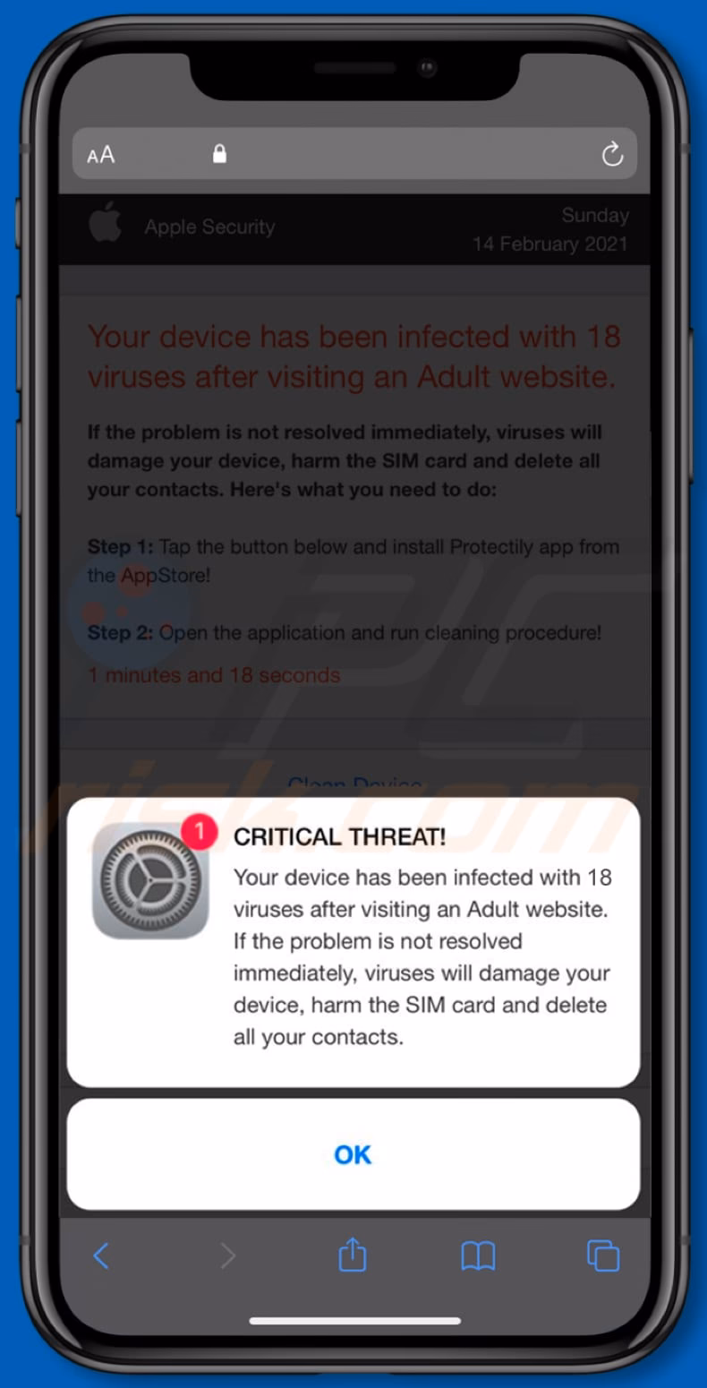 How do I know if my mobile device is infected?
