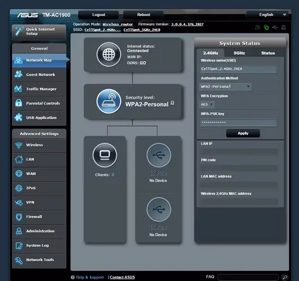 What is the default username & password for a T-mobile router?
