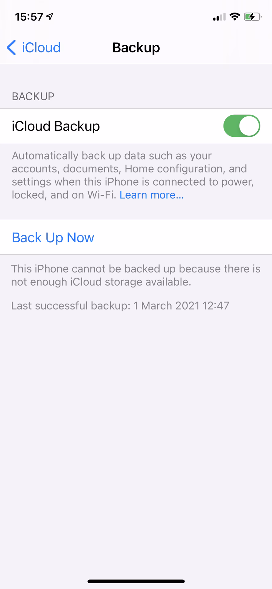 What if I don't have enough space on iCloud?