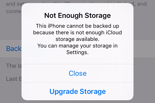 What if iPhone backup failed for not enough space in iCloud?