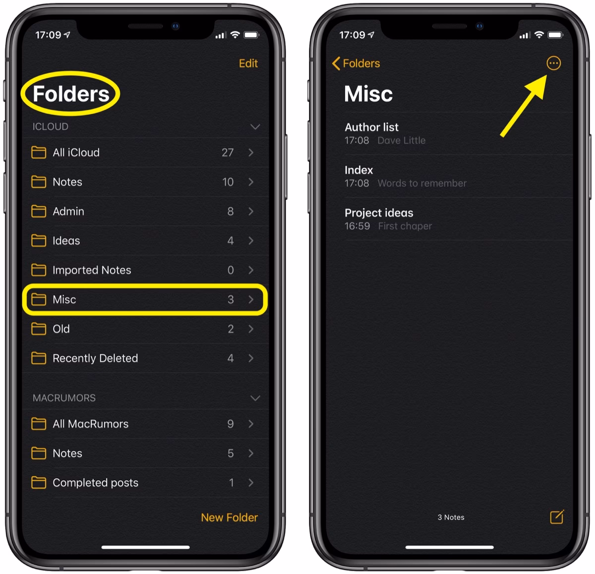 How to delete notes on iPhone?