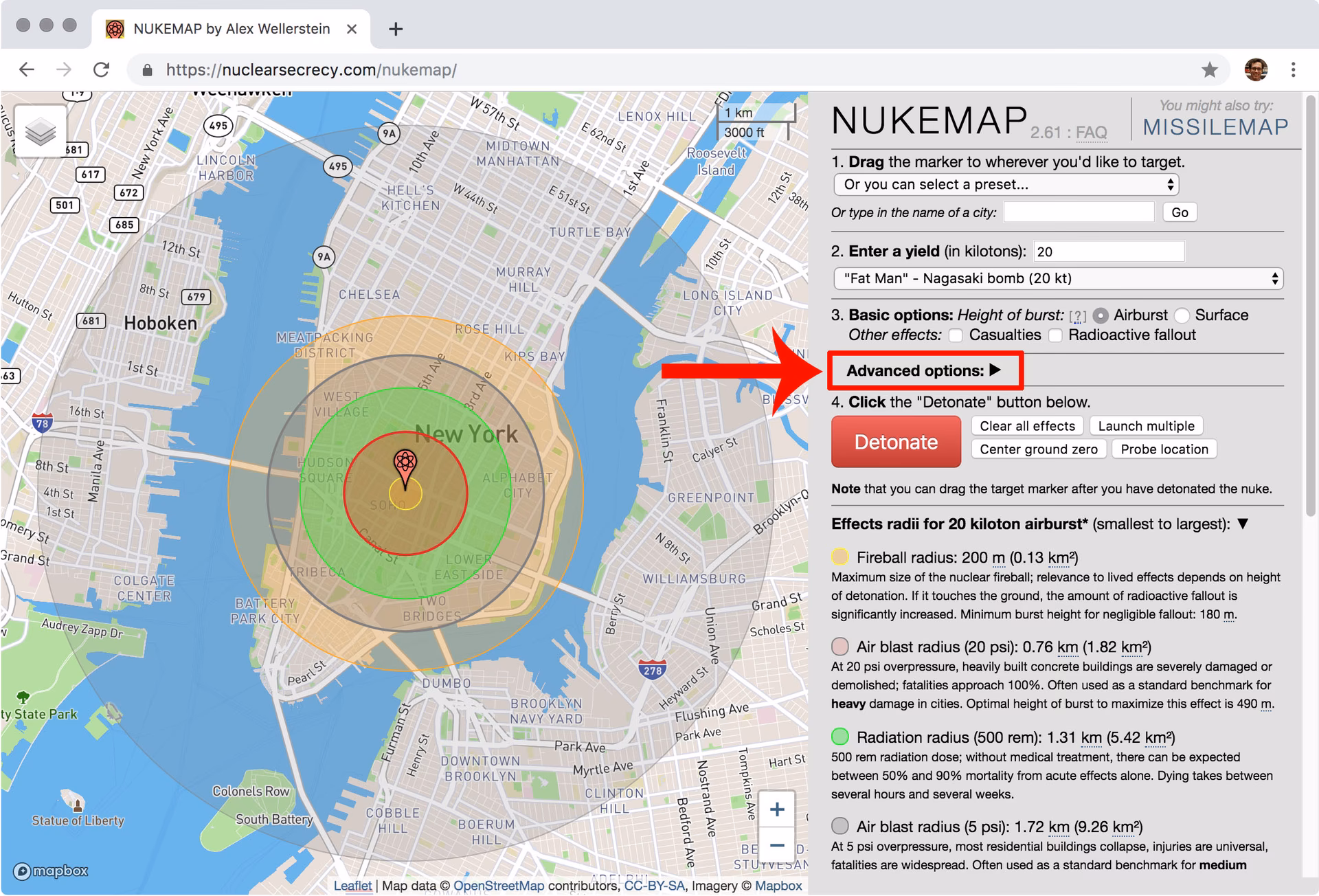 How do I detonate a nuke?