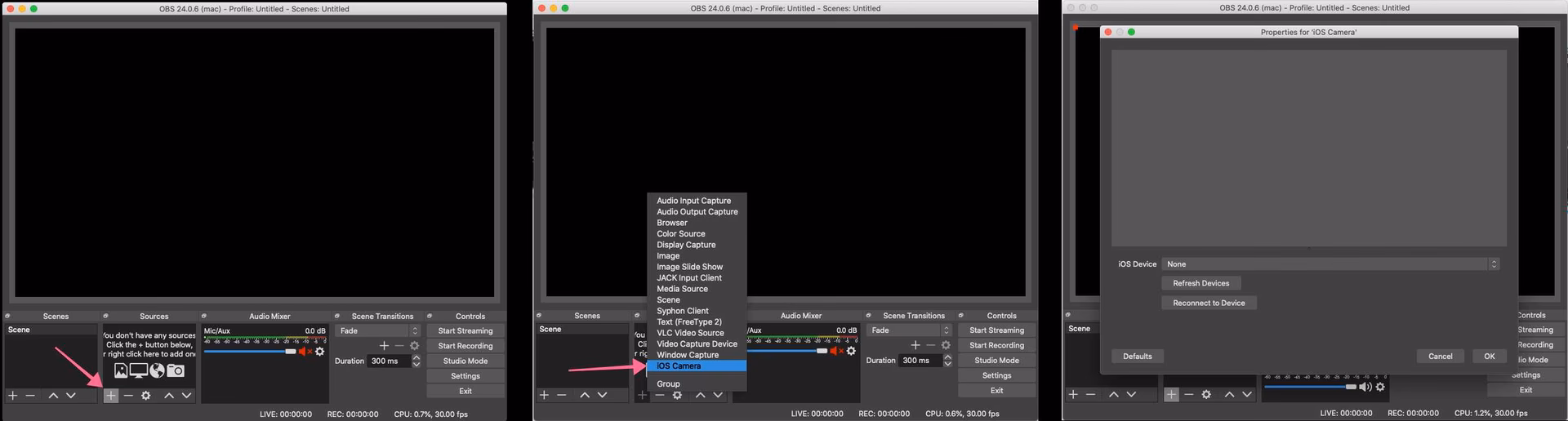Can I use my iPhone as a camera in OBS Studio?