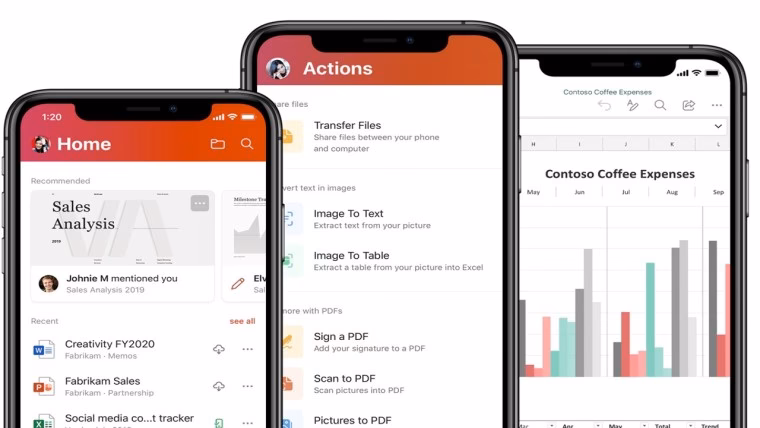 How do I set up Office apps on my iOS device?