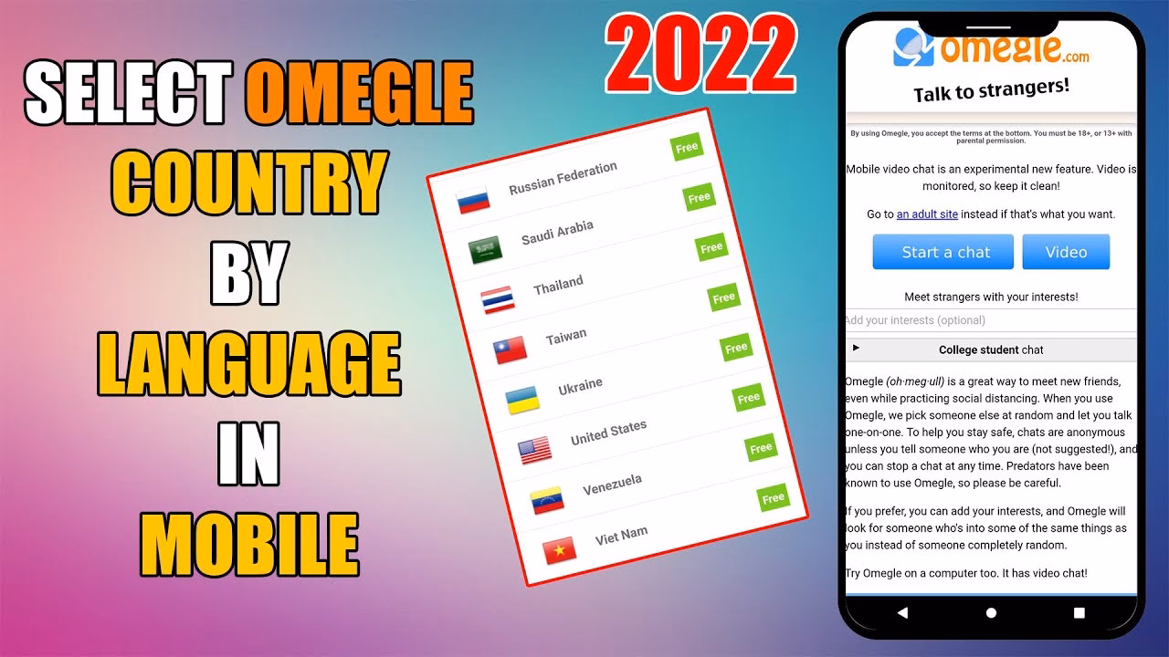 What is Omegle used for language practicing?