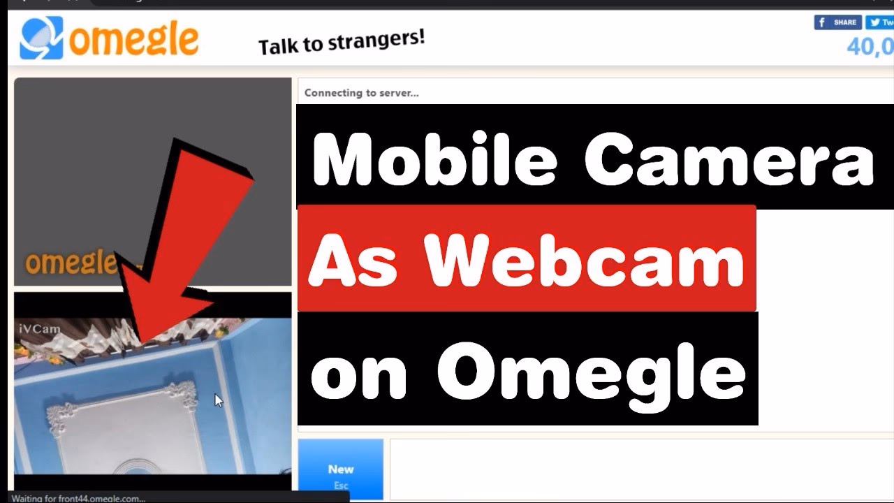 How do I use Omegle as a webcam?