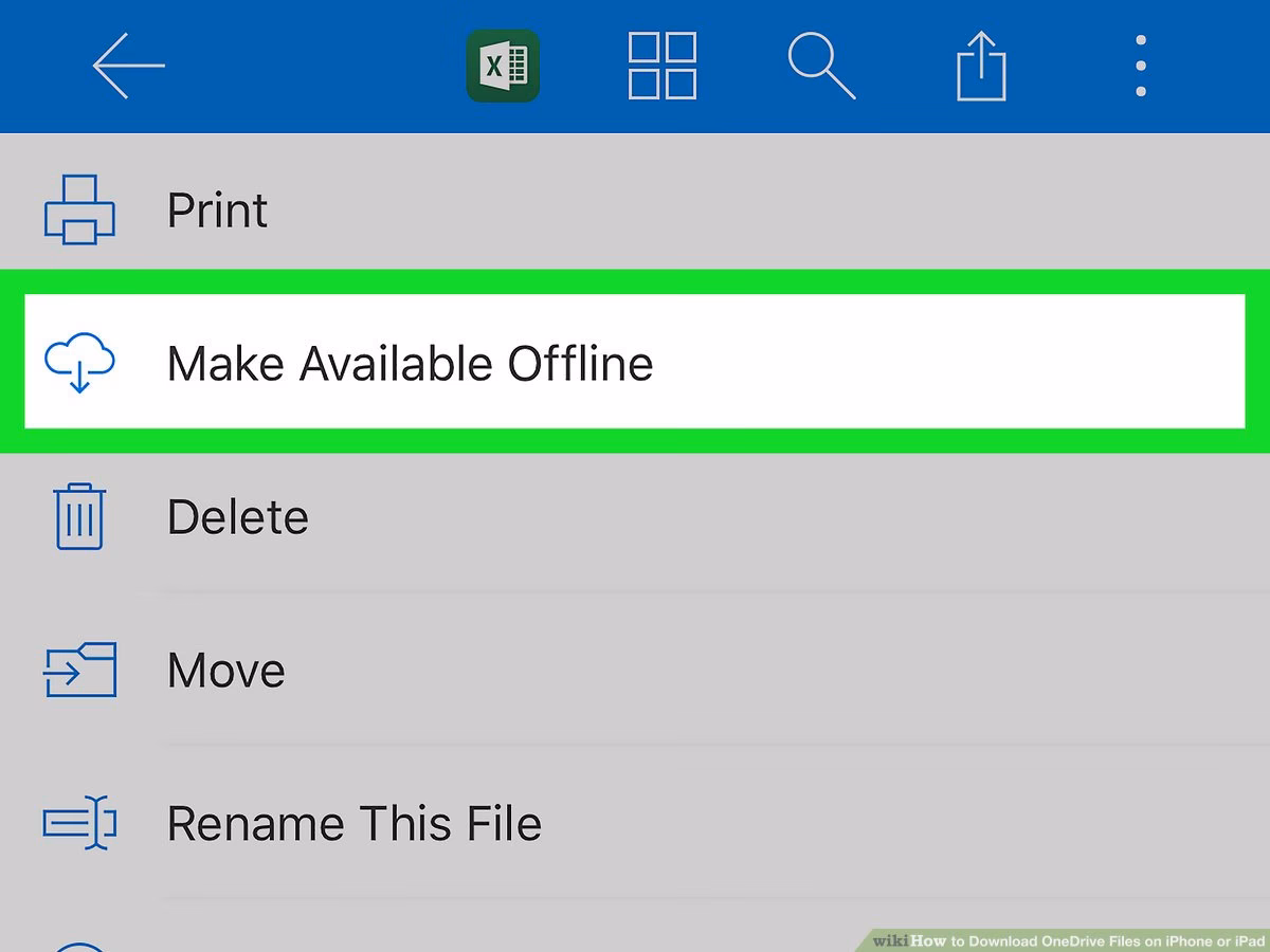 How do I access my OneDrive Files on iOS?