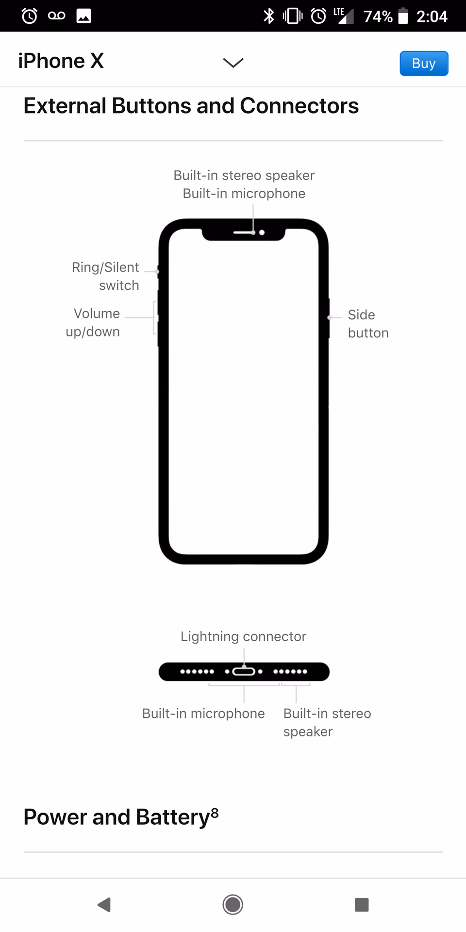 Where are the two speakers on my phone?