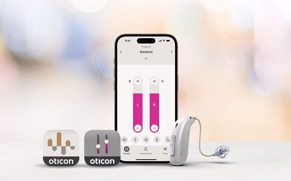 How do I use Oticon companion to control my hearing aids?