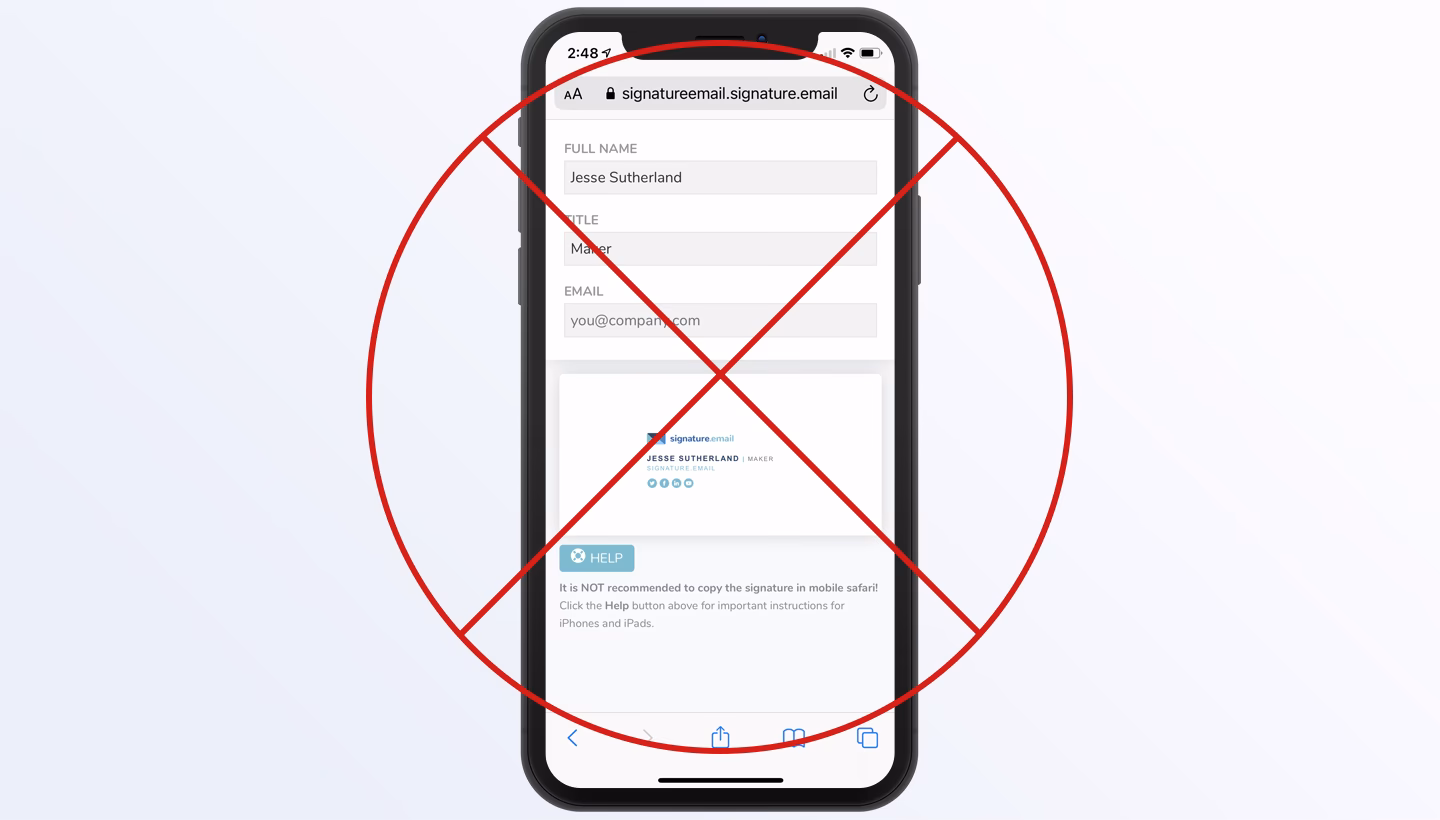 Can I change my email signature on the Outlook Mobile App?