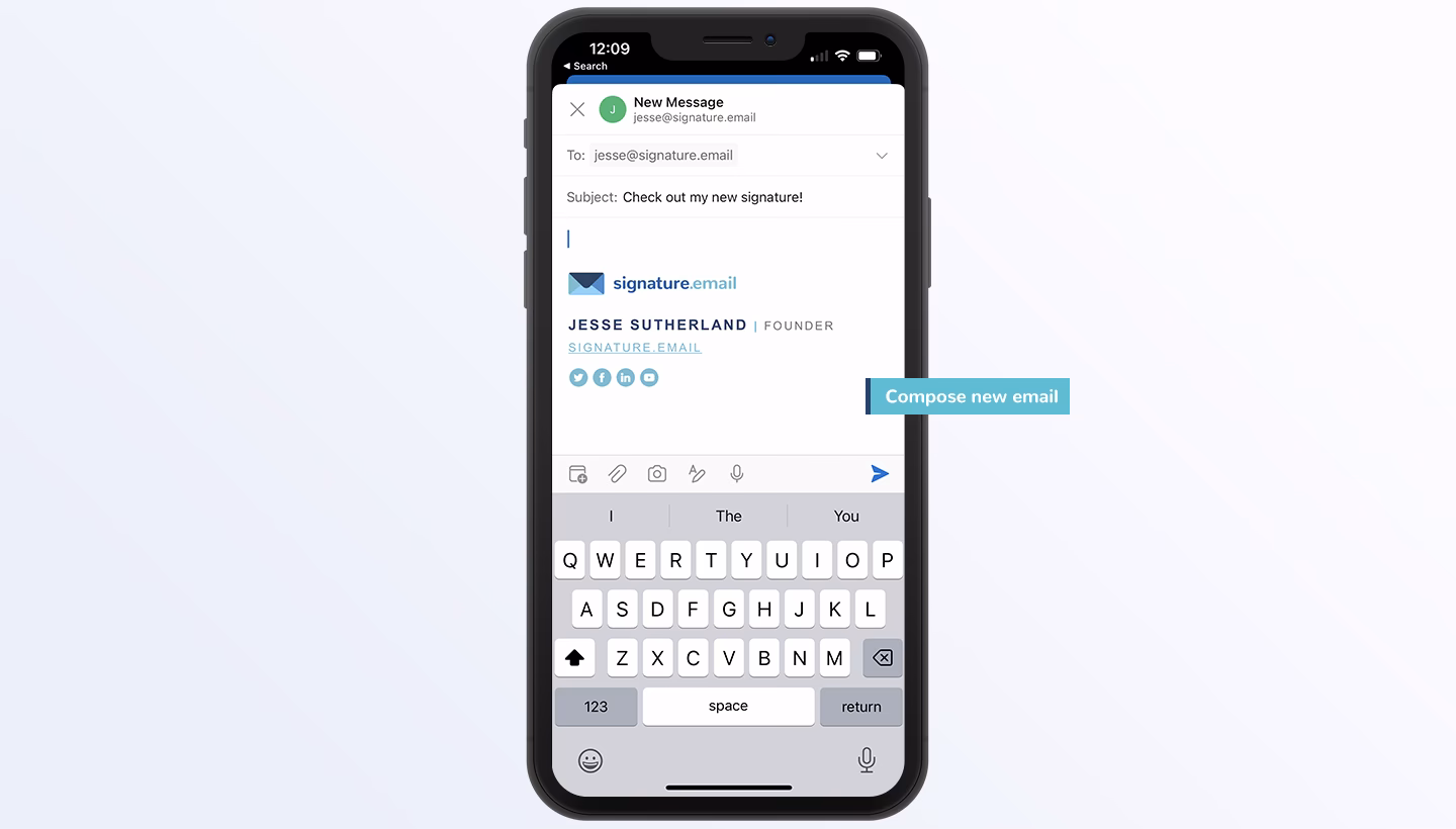 How do I create an HTML signature in Outlook Mobile?