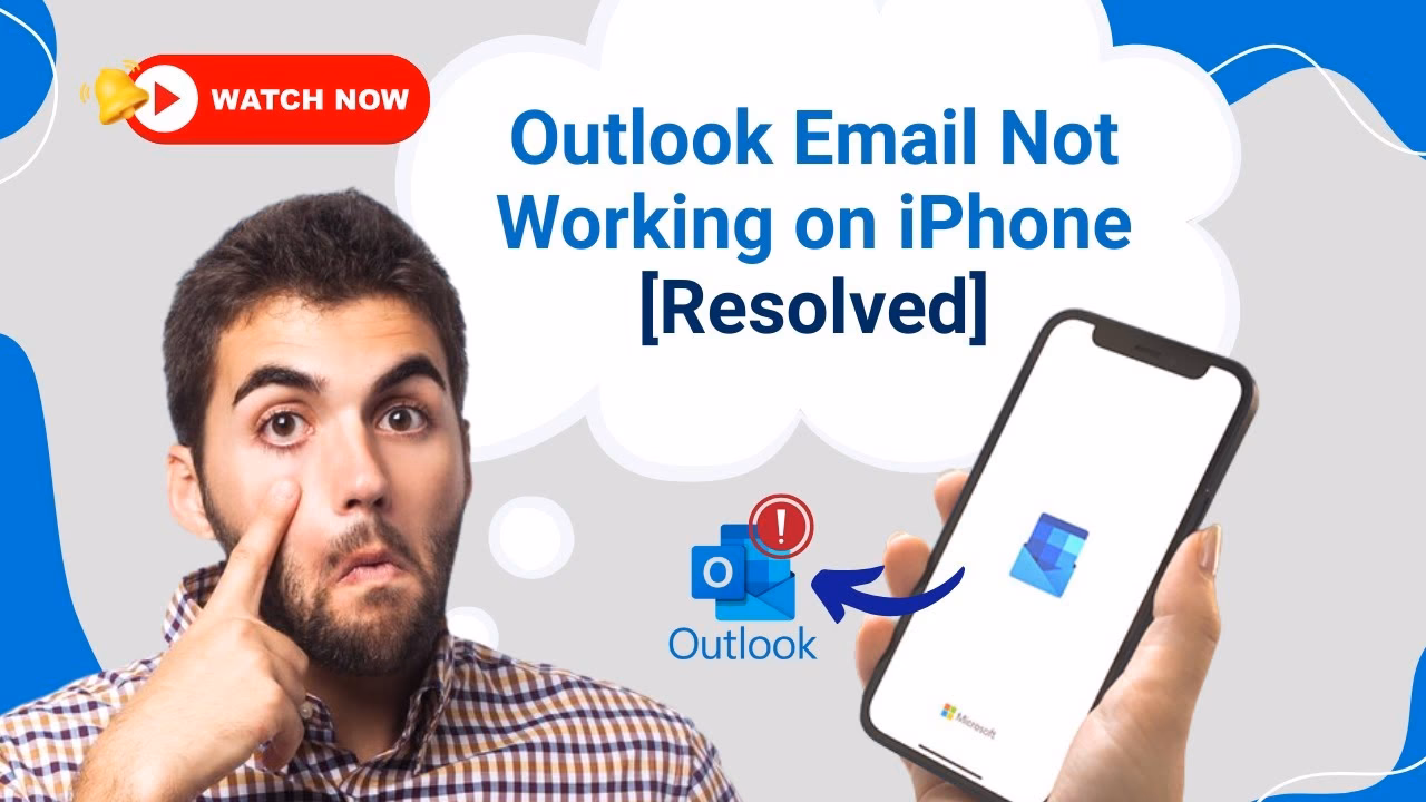 How do I fix outlook not logging into my iPhone?