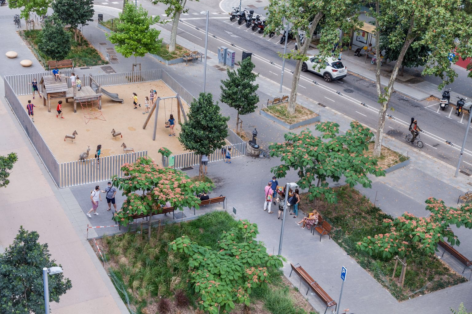 What is a pedestrian-friendly area?