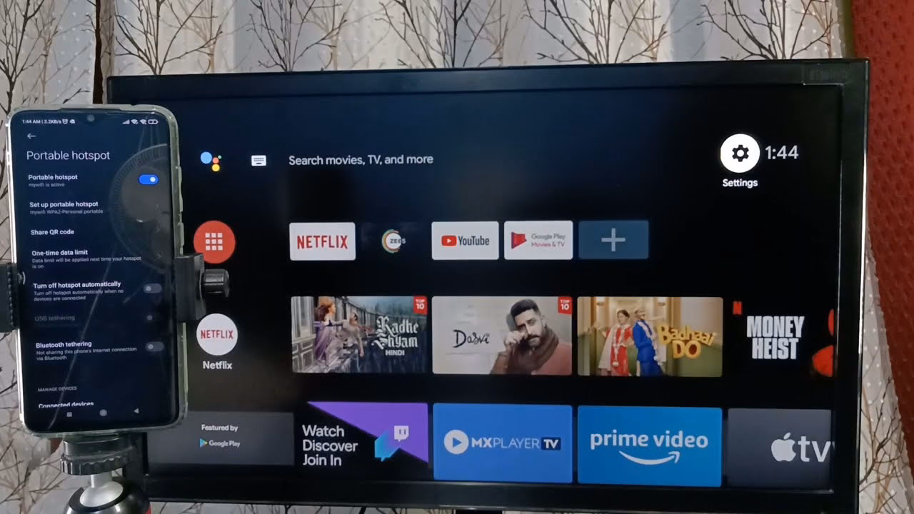 How do I connect my TV to a mobile hotspot?