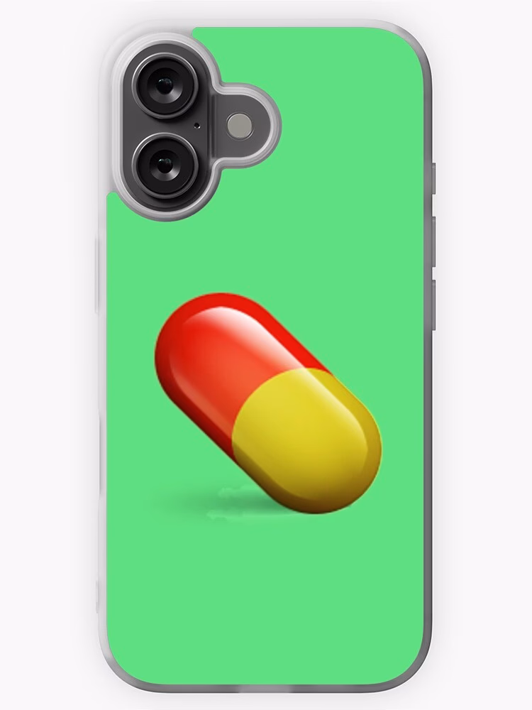 What does a red pill emoji mean?