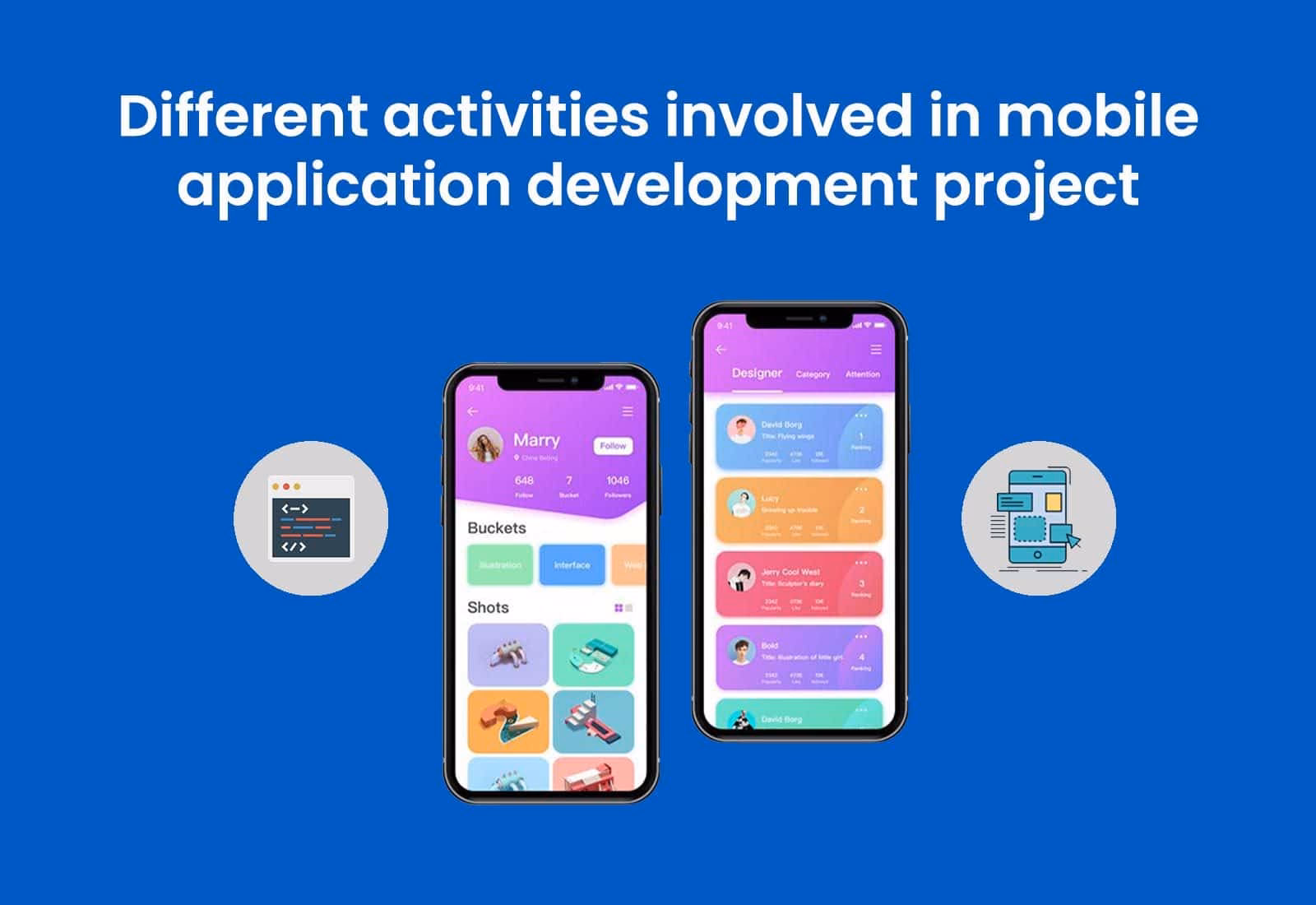 What should a mobile app project document include?
