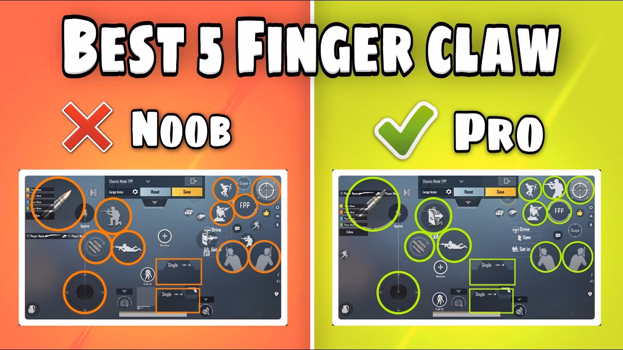 Who are the best 5 Finger Claw players in PUBG Mobile?