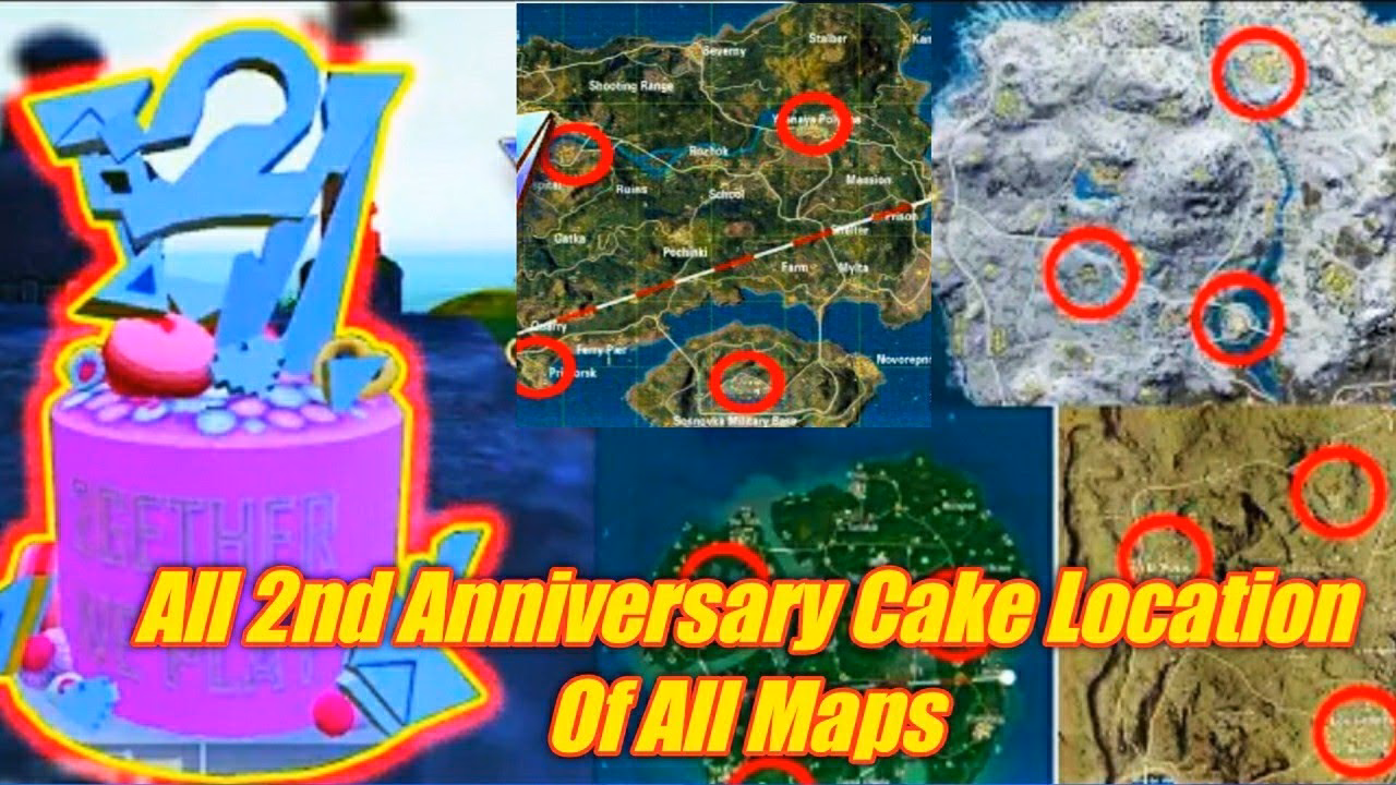 Where do the cakes spawn in Erangel?