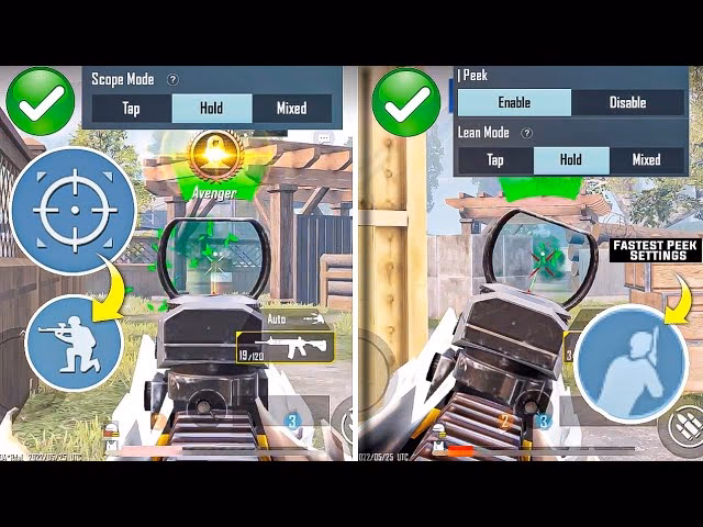 How do I enable PUBG Peek & fire?