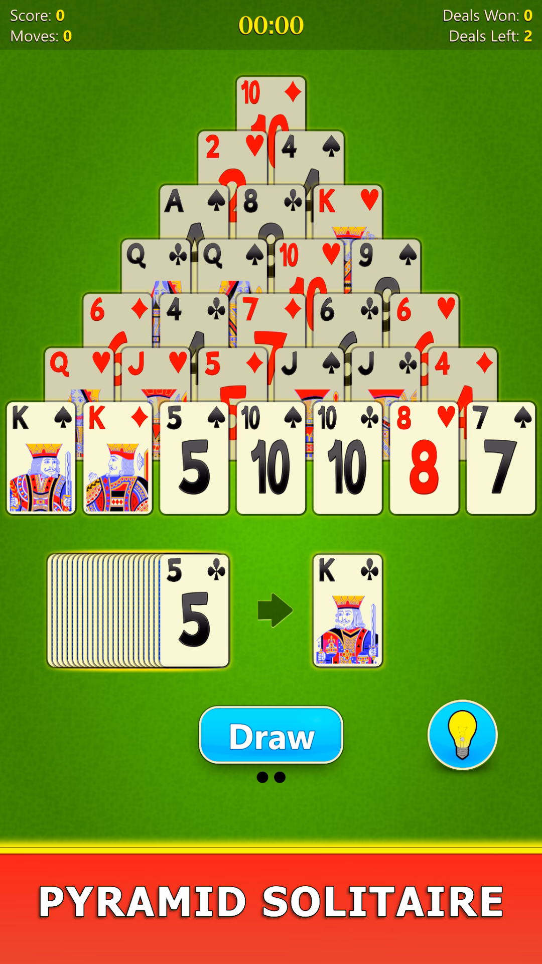 How do you remove a card in Pyramid Solitaire?