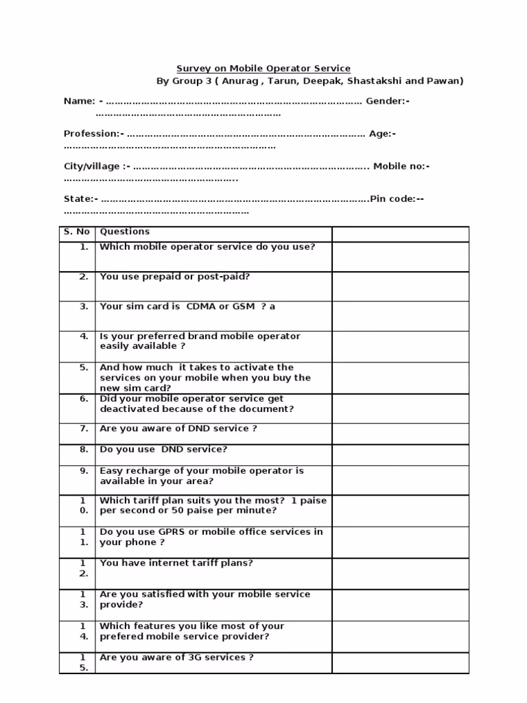 What is the 'questionnaires for smartphone usage' survey?