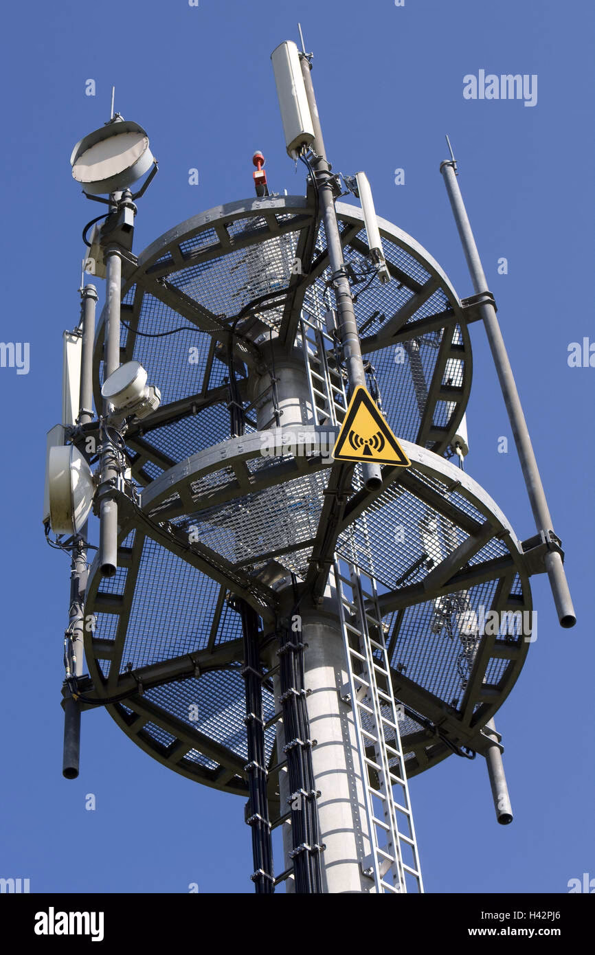 What is the exposure level of a mobile phone mast?