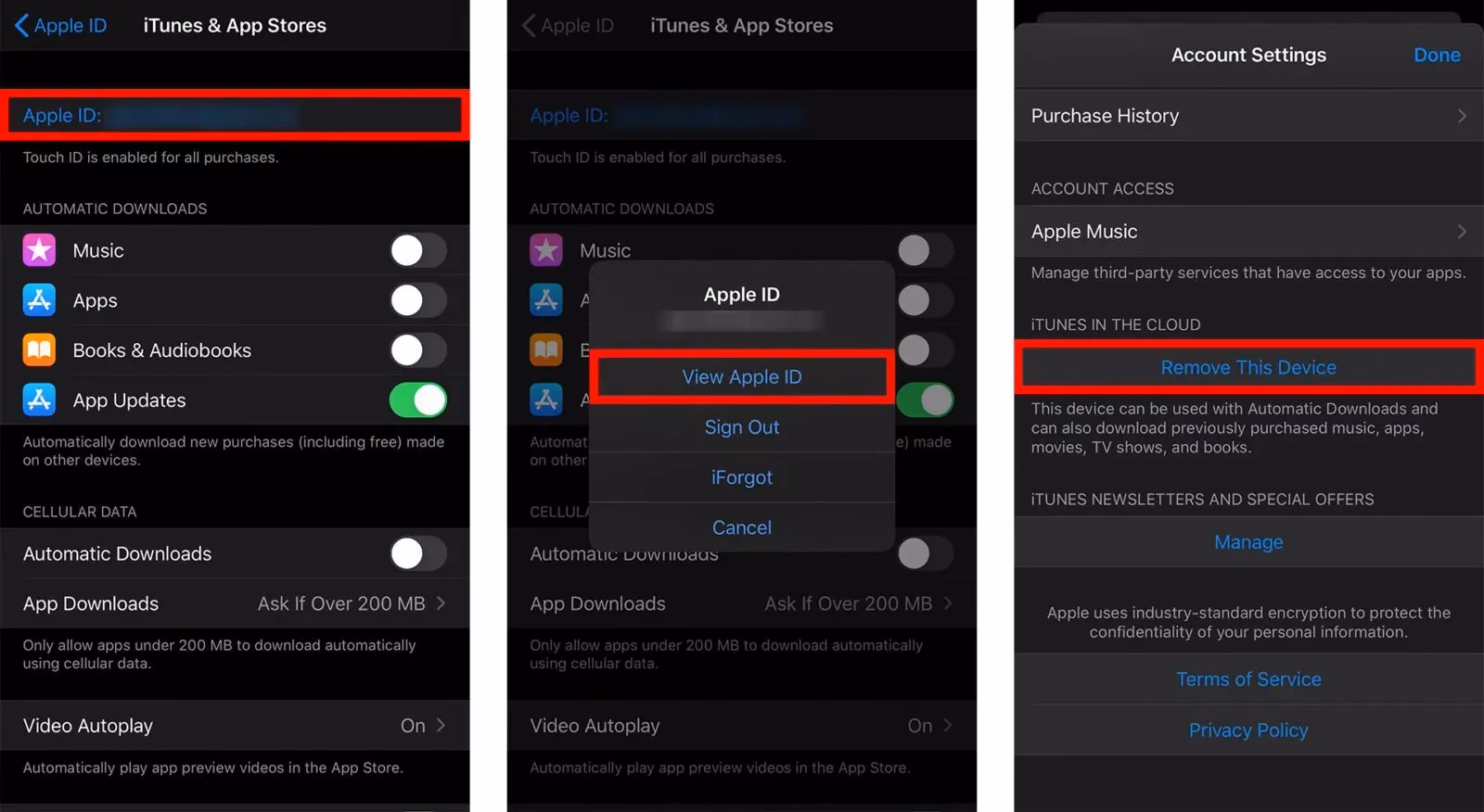 How to remove Apple ID from iPhone?