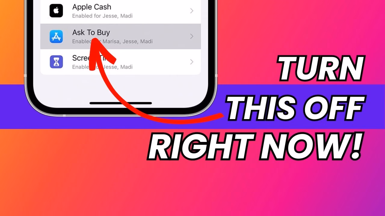 How do I disable ask to buy?