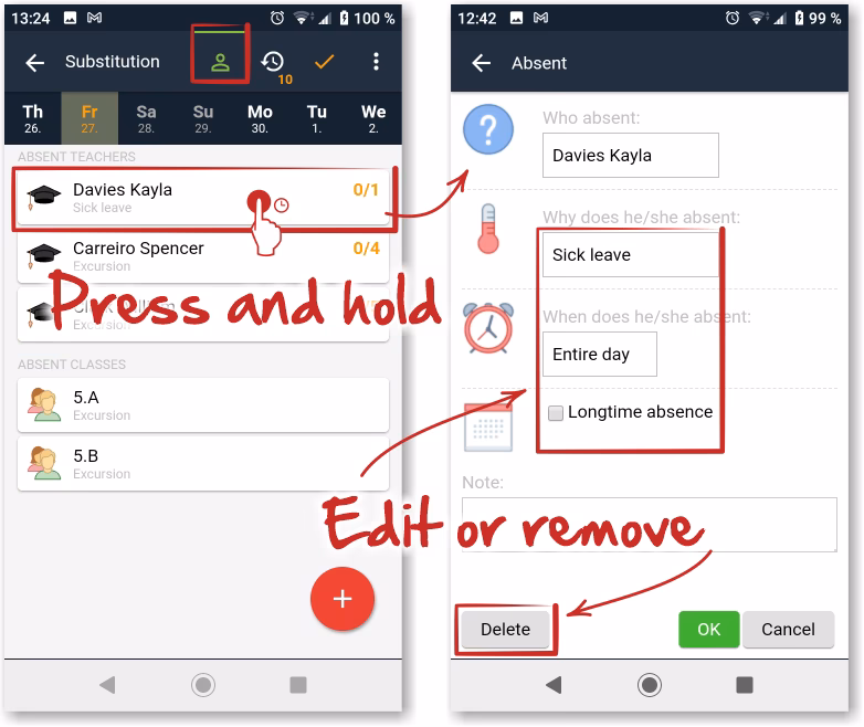 How do I remove a class from my courses?