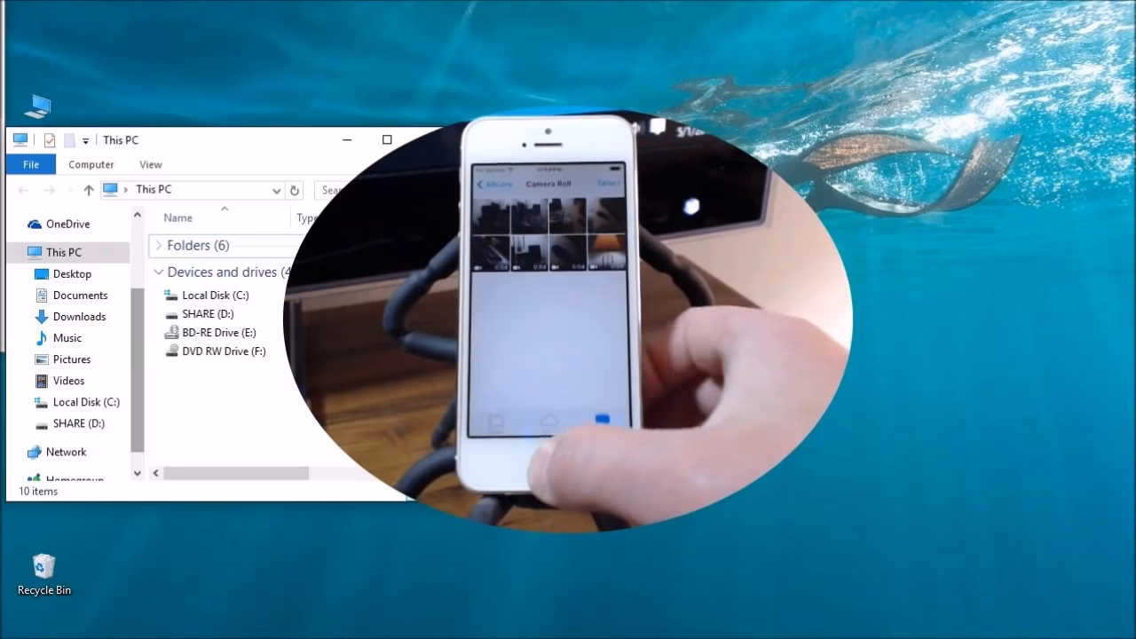 How to download photos from iPhone 5S to Windows PC?