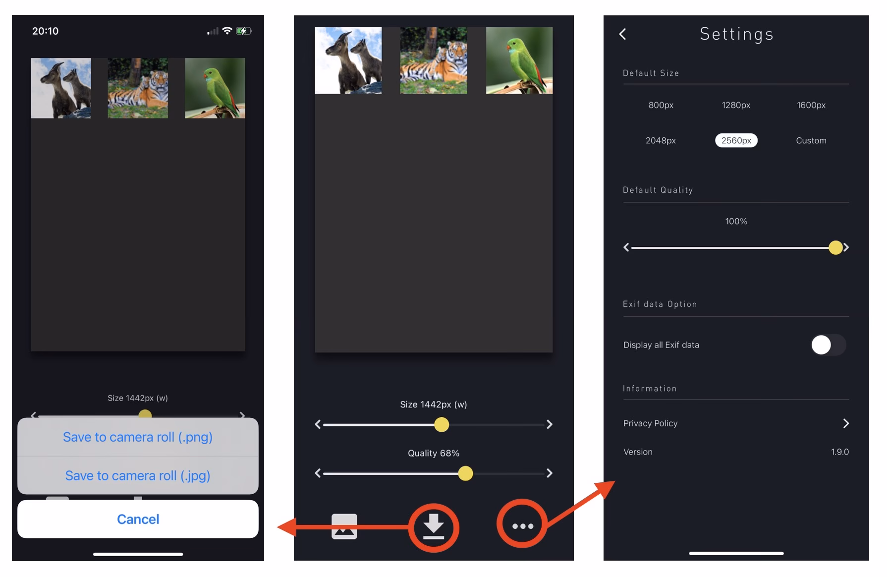 Does iPhone have a photo resizing app?