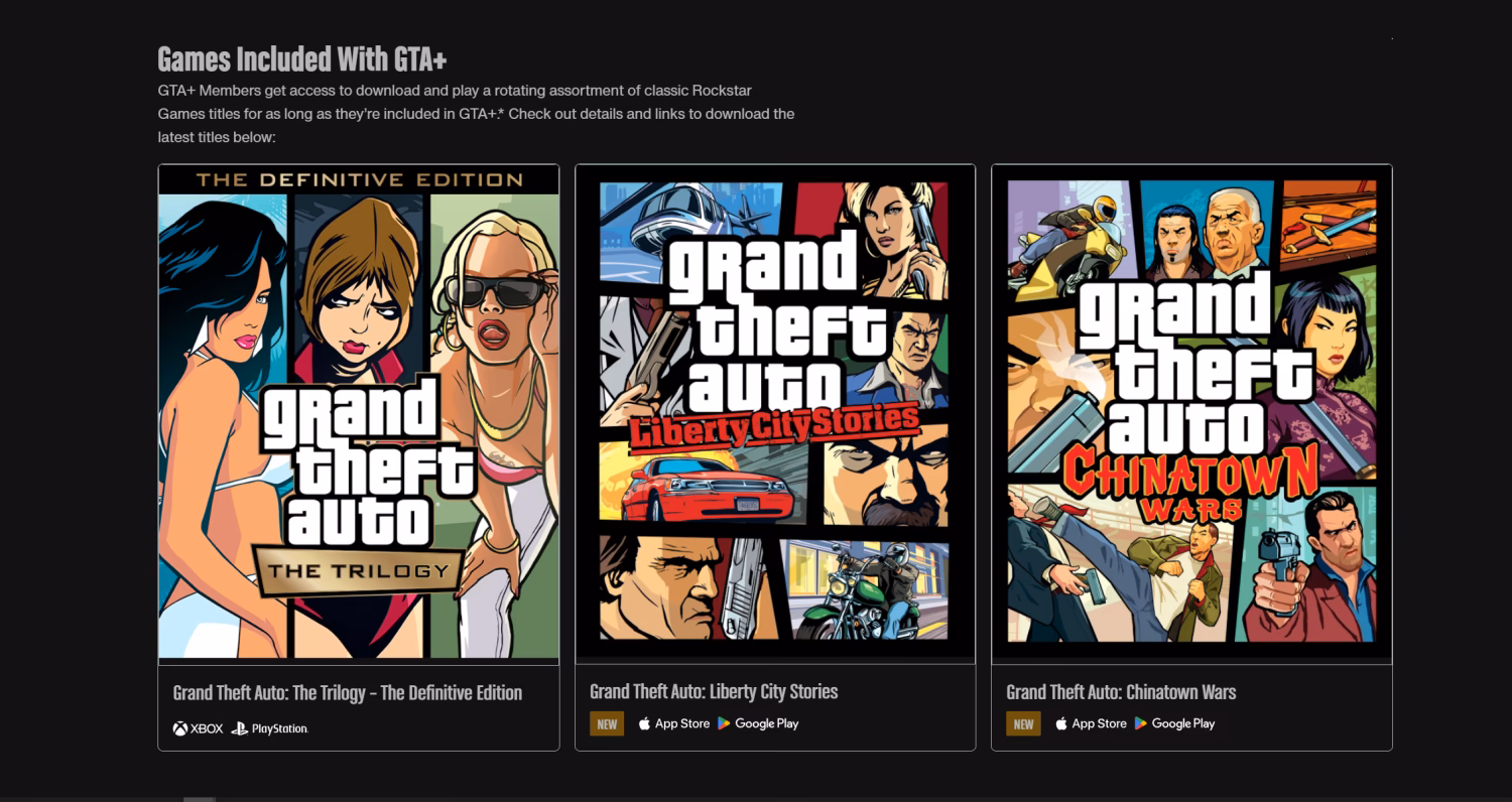 What games were released by Rockstar Games?