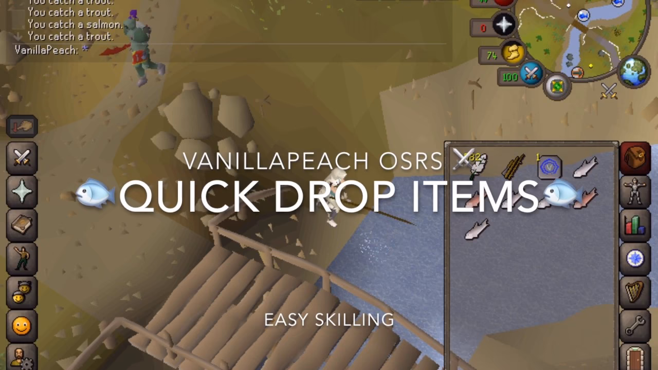 How do I tap to drop a RuneScape?