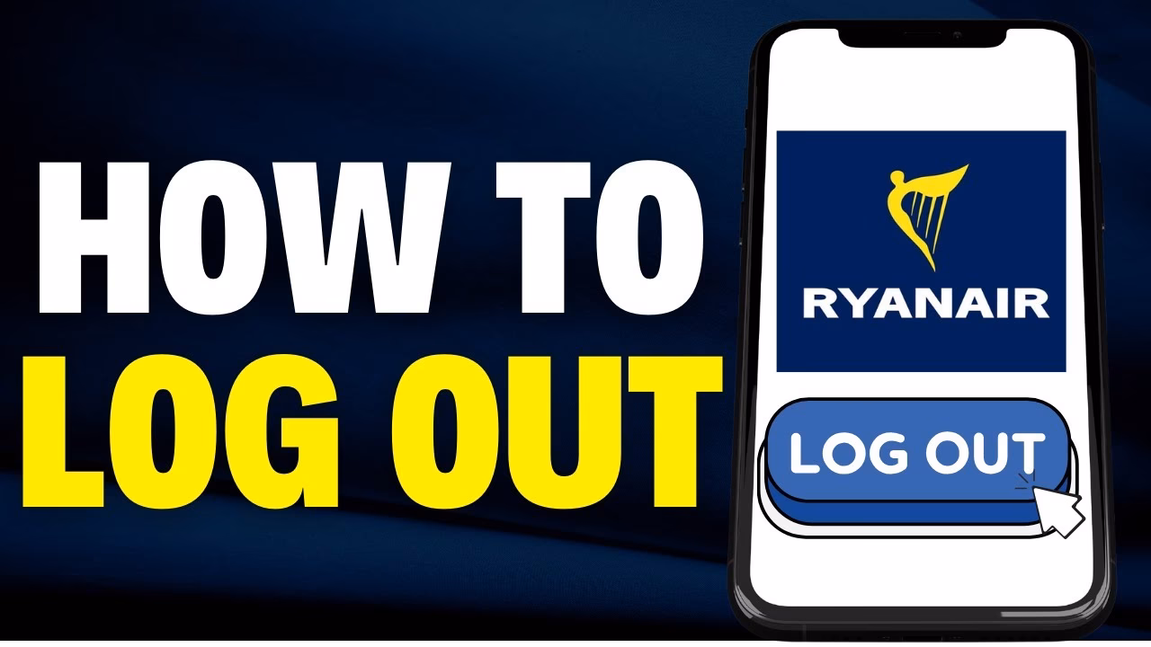 How do I log out of the Ryanair app?