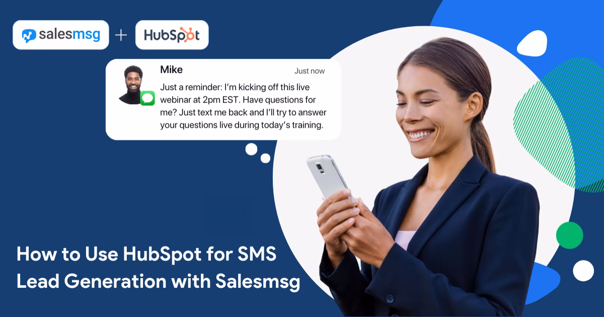 Does HubSpot send a message to a mobile phone number?