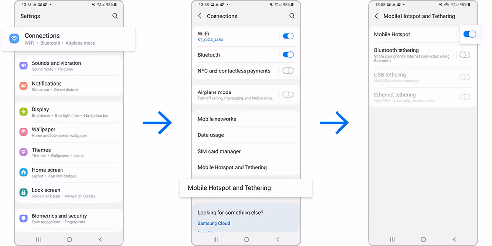 How to fix mobile hotspot not working on Samsung phone?