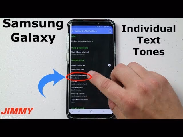 How to change text ringtone on Samsung phone?