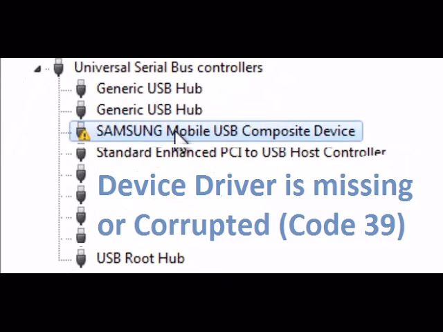 How to fix USB composite device not working?