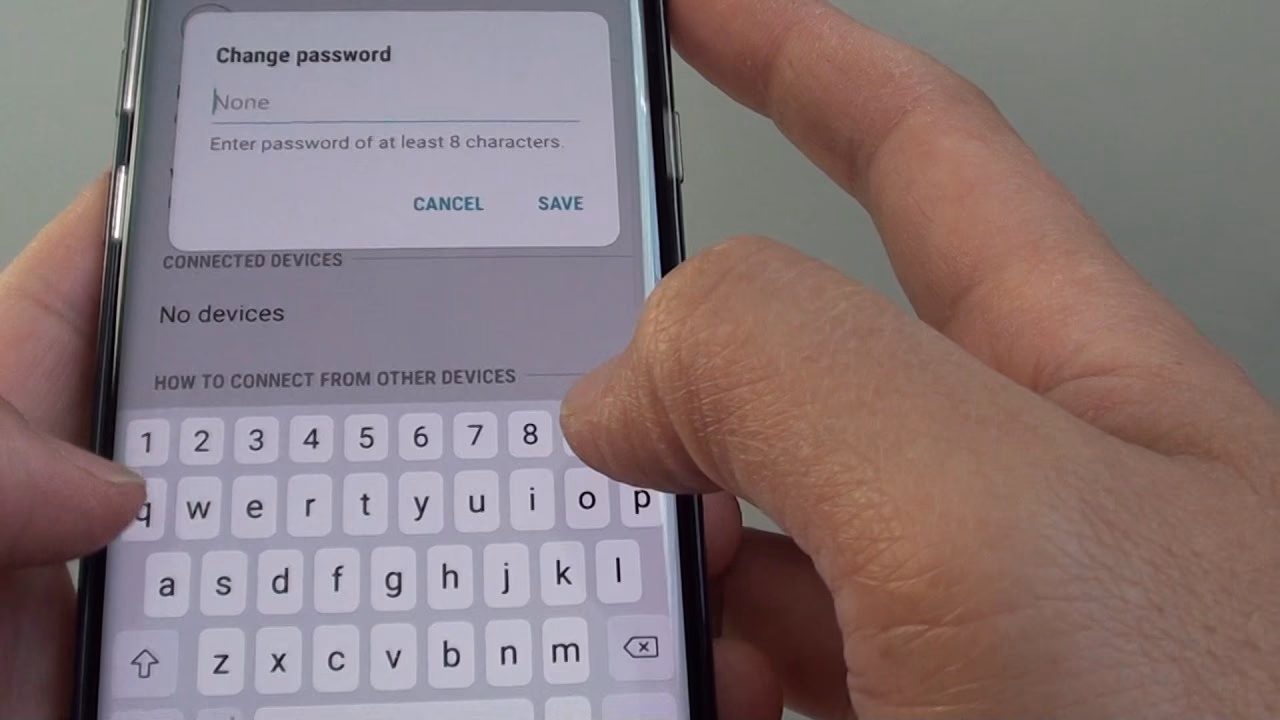 How to find hotspot password in Samsung phone?