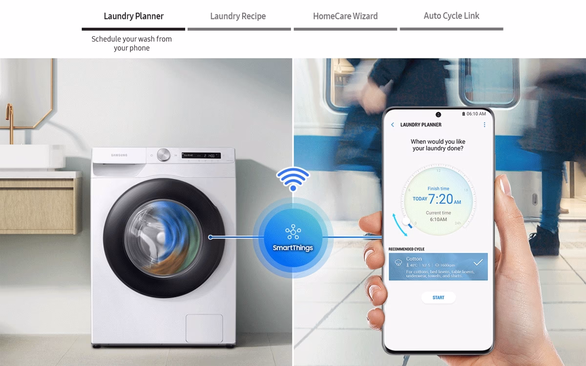 How do I check if my Samsung washing machine is smart?