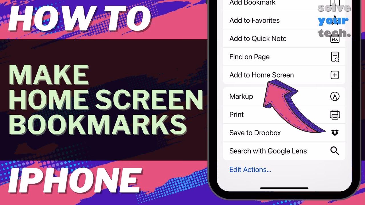 How to add chrome bookmarks to iPhone home screen?