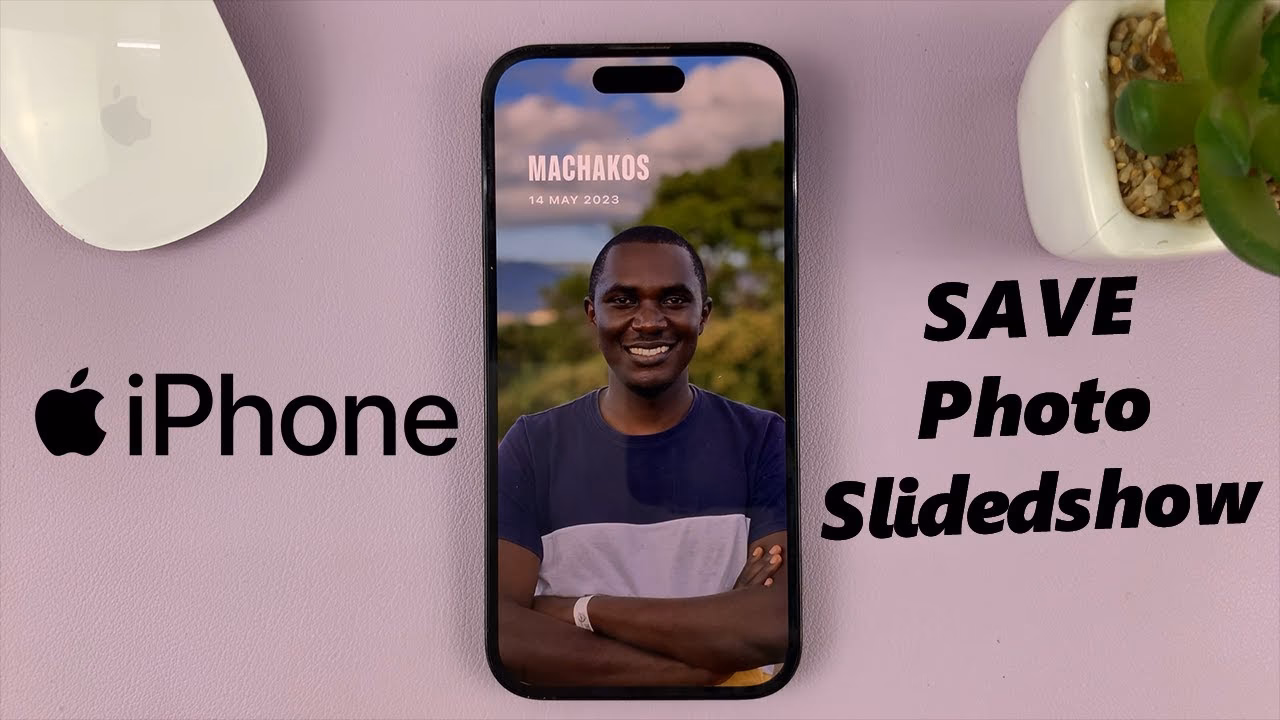 How do I share a slideshow on my iPhone?