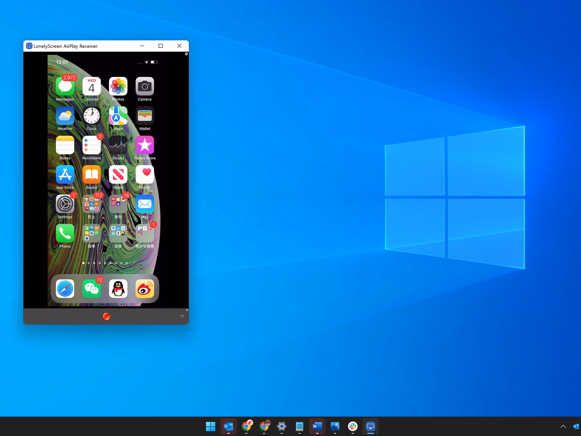 How do I stream my iPhone on Windows 10?