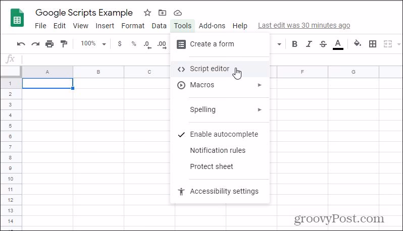 How to use Google Apps Script in Google Sheets?